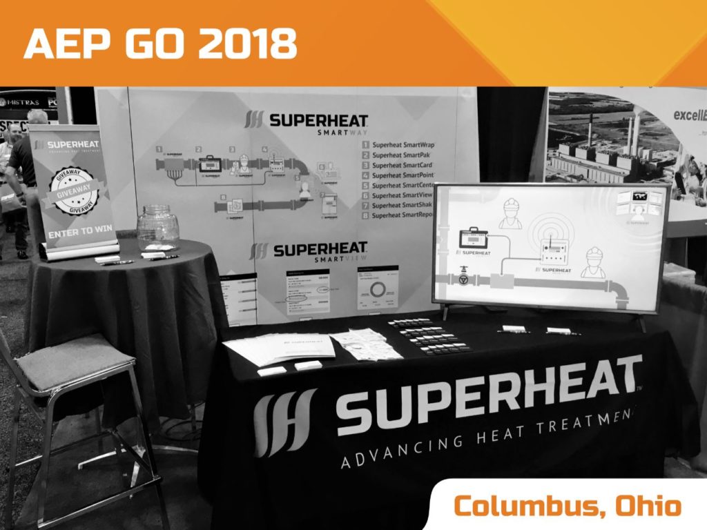 Superheat's booth at the trade show in Columbia, Ohio