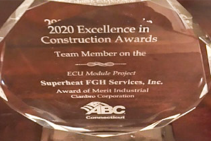 Excellence In Construction Award 2020 for Superheat