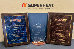 Superheat receives meritorious performance and gold awards for safe on-site heat treatment services.